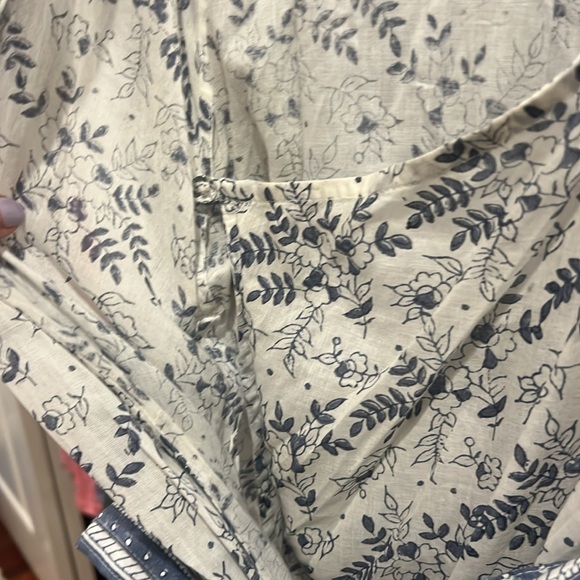 Cleobella Navy Floral and Paisley Mini Wrap dress Size Medium - Picture 4 of 5